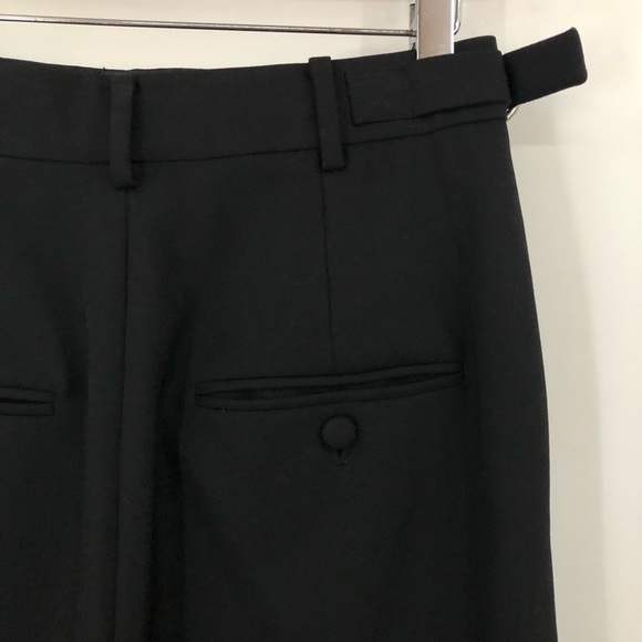 Alexander Wang 6 wide leg Cropped Pant in Black adjustable waist silver 0706 - Picture 9 of 11